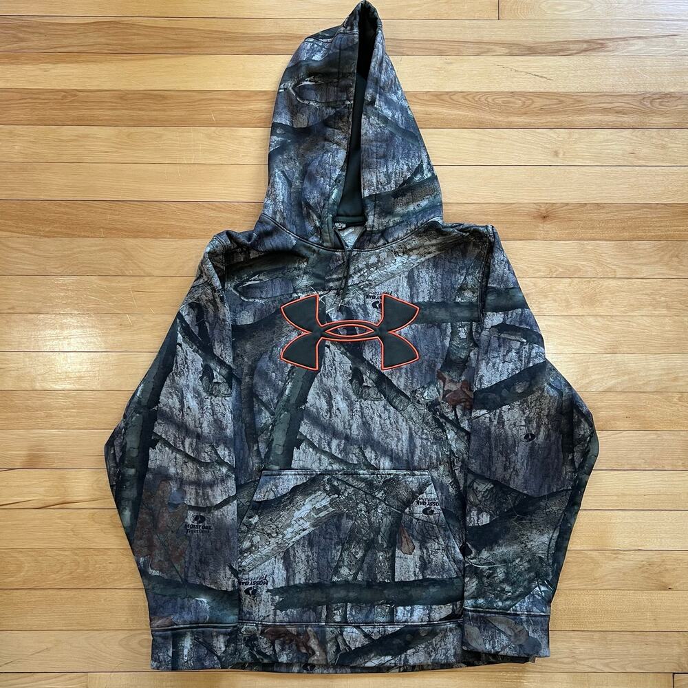 Under Armour Youth RealTree Mossy Oak Hoodie Sweatshirt Size Medium Camo NWOT